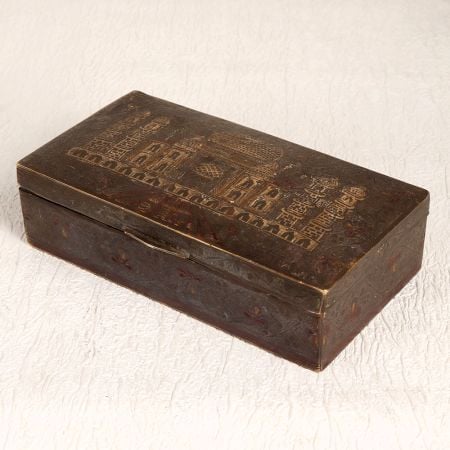 Handcrafted Vintage Brass Box for Home Decoration
