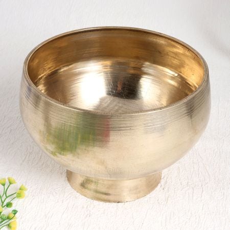 Handmade Shiny Golden Brass Bowl for Home Decor