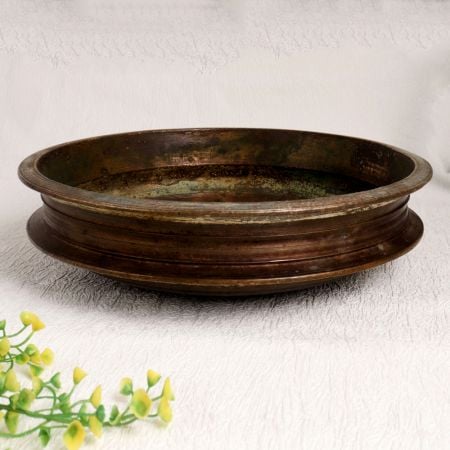 Vintage Finest Brass Urli in South Indian Art for Decor