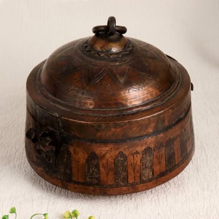 Islamic Jewelry Box Made of Premium Copper for Decor