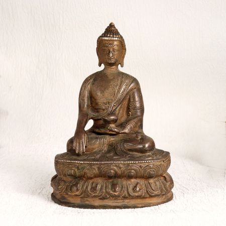 Brown Finish Lord Buddha Brass Statue for Decoration