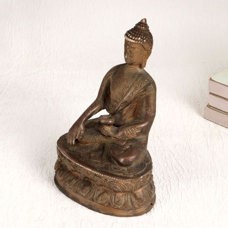 Brown Finish Lord Buddha Brass Statue for Decoration