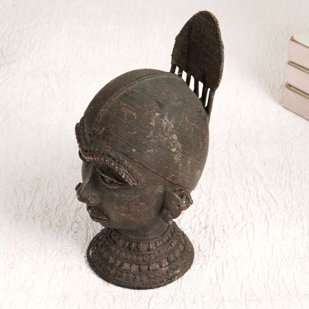 Holy Brass Goddess Parvati Head Statue from Odisha