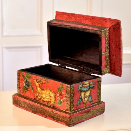 Adorning Premium Wooden Box in Hut Shape for Decor