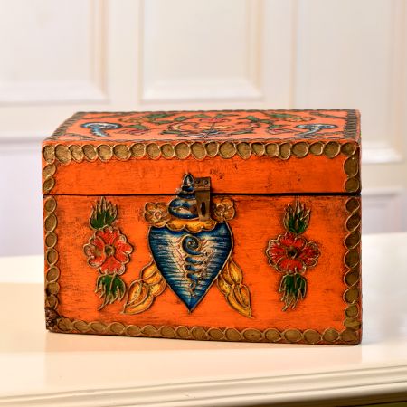 Square-Shaped Colourful Wooden Box for Home Decoration