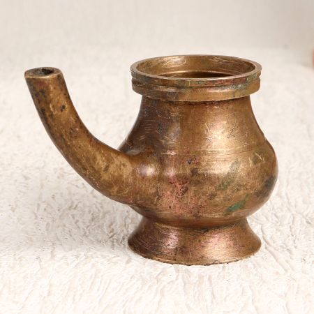 Handcrafted Small Water Pot with Spout for Home Decor