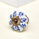 Blue Leaf Ceramic Melon Cabinet Knob Online