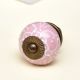 Pink Floral Embossed Cabinet knob