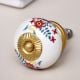 Ceramic Multicolor Floral Pattern Cabinet Knobs