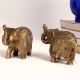 Handcrafted Brass Elephant for Decoration in Pair of 2