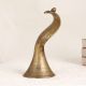 Vintage Brass Cobra Head Statue in Brown Finish