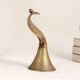 Vintage Brass Cobra Head Statue in Brown Finish
