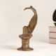 Handmade Vintage Brass Lingam with Cobra for Worship