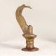 Handmade Vintage Brass Lingam with Cobra for Worship