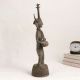 Vintage Brass Statue of Male Figure Playing Drum for Decor