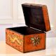 Handcrafted Wooden Box Engraved with Dragon and Flowers