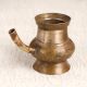 Vintage South Indian Brass Water Pot with Spout for Decor