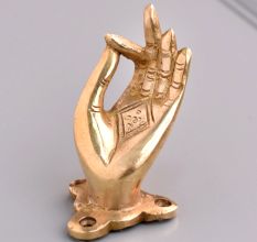 Mudra Brass Door Handle with Index Finger
