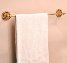 Handmade Brass Towel Hanger in Golden Finish