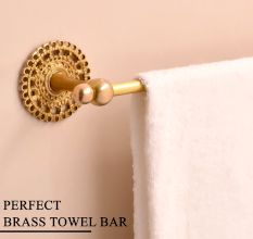 Handmade Brass Towel Hanger in Golden Finish