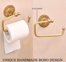 Handmade Premium Brass Toilet Paper Holder for Bathroom