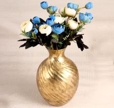 Shiny Golden Flower Pot Made of Premium Brass for Decor