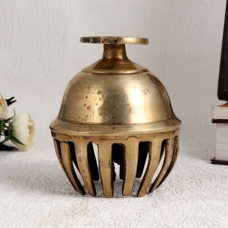 Brown Finish Brass Elephant Bell for Home Decoration