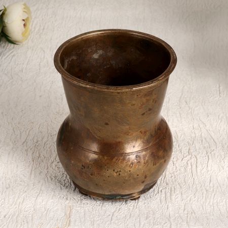 Himachal Art Vintage Brass Holy Water Pot for Ritual