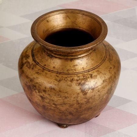 Plain South Indian Art Water Pot Made of High-Quality Brass