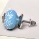 Turquoise Floral Embossed Cabinet knob