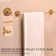 Handmade Brass Towel Hanger in Golden Finish