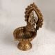 Handmade Brown Finish Brass Aarti Oil Lamp for Prayer