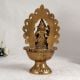 Handmade Brown Finish Brass Aarti Oil Lamp for Prayer