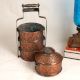 Premium Copper Tiffin Box with Four Compartment for Decor