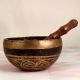 Tibetan Art Bell Metal Om Singing Bowl for Meditation
