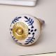Blue Floral Ceramic Cabinet Knob
