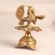 Golden Brass Peacock Oil Lamp for Home Decoration