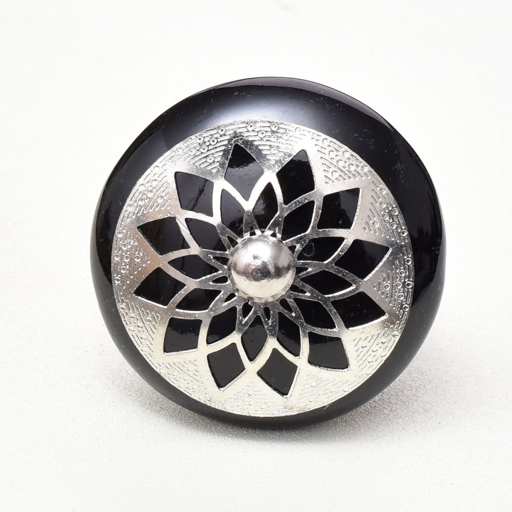 Black Strewn Flat Knob