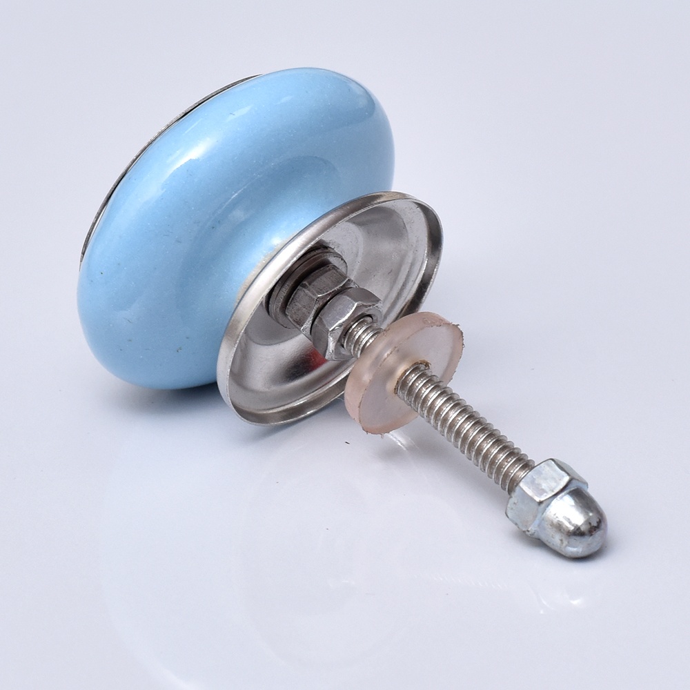 Turquoise Strewn Flat Knob