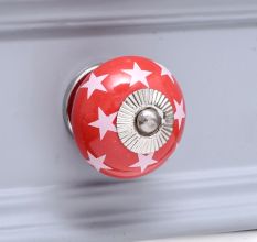 Red Star Ceramic Cabinet Knob Online