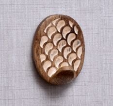 Wooden Brown White Adhesive Hanging Hook