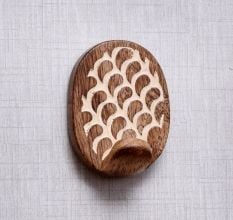Wooden Brown White No Damage Wall Adhesive Hook