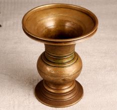 Handcrafted South Indian Brass Holy Pot for Flower Decor