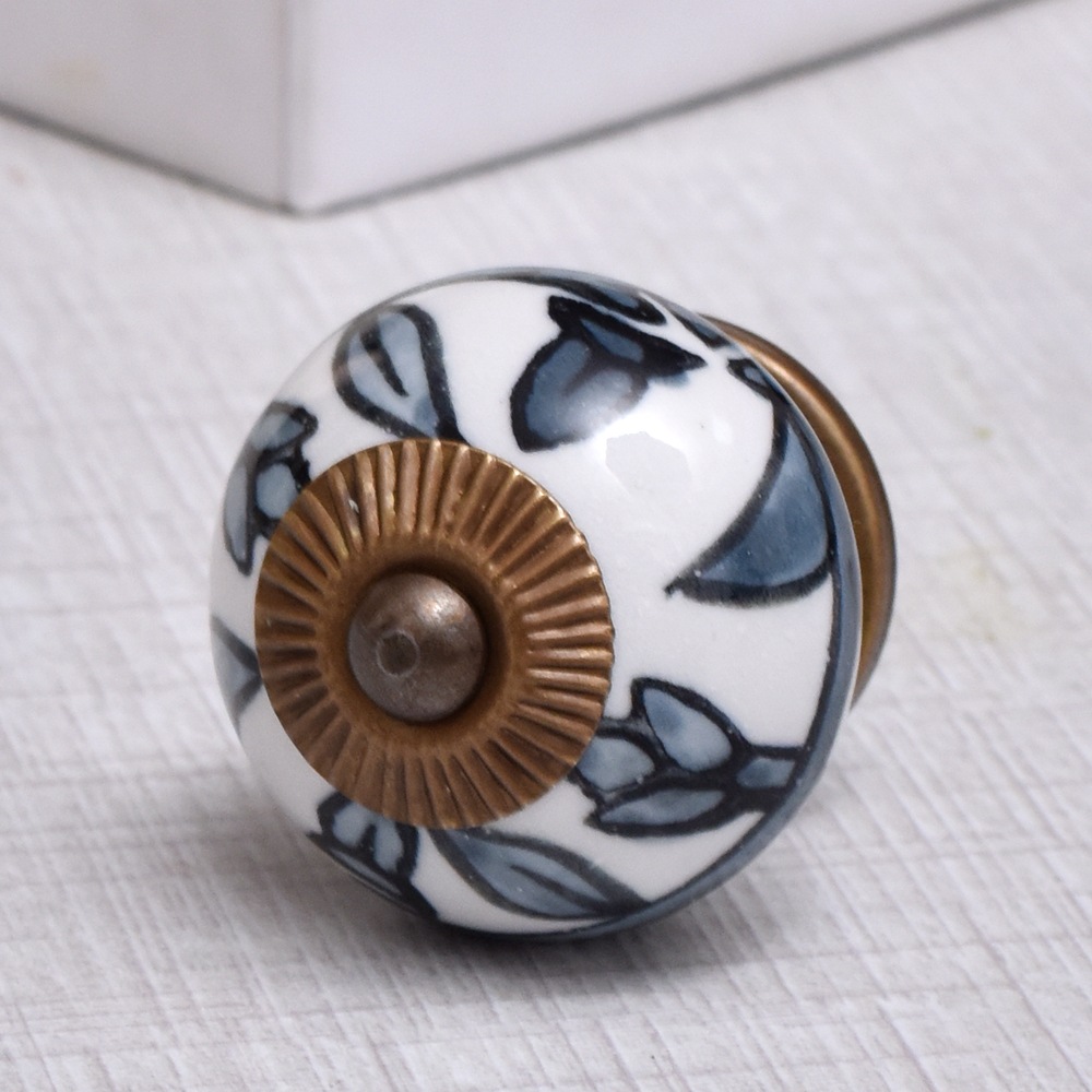 Grey Flower Knob
