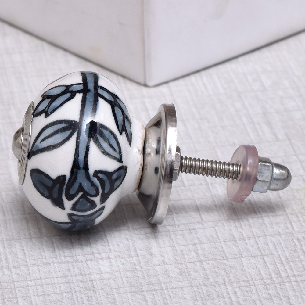 Grey Flower Knob