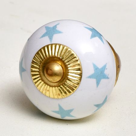 Sea Green Star Ceramic Drawer Knob Online
