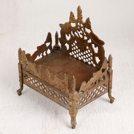 Handmade Finest Brass Lord Krishna Bed for Prayer Room