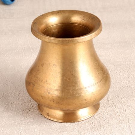 Glossy Golden Holy Water Pot Made of Premium Brass
