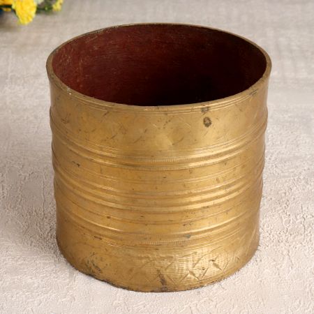 Handmade Finest Brass Measurement Pot in Brown Finish