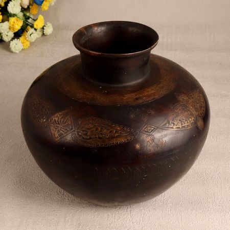 Vintage Finest Brass Flower Pot from Hyderabad for Decoration